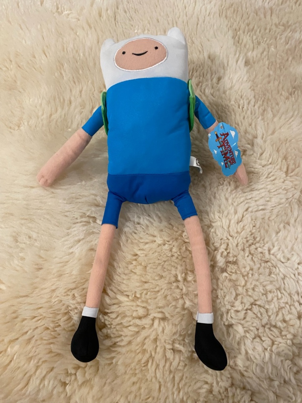 Cartoon Network Adventure Time Finn Plush - Blue, White & Green